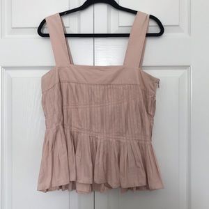 Tibi Unconstructed Camisole Top w/Pleating & Pintucking Size 10
